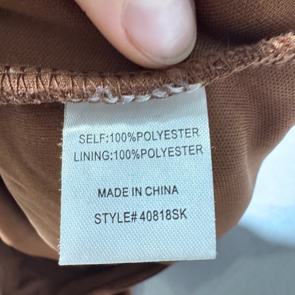 Brown Velvet Low Plunge Sexy Mob Wife Party Bodysuit Chic City Glam S - Picture 6 of 15